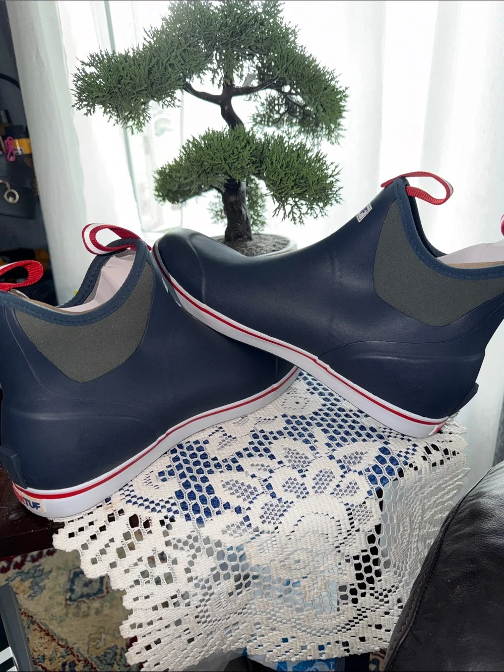 XTRATUF Men's Navy Waterproof Slip-On Rain & Snow Boot
